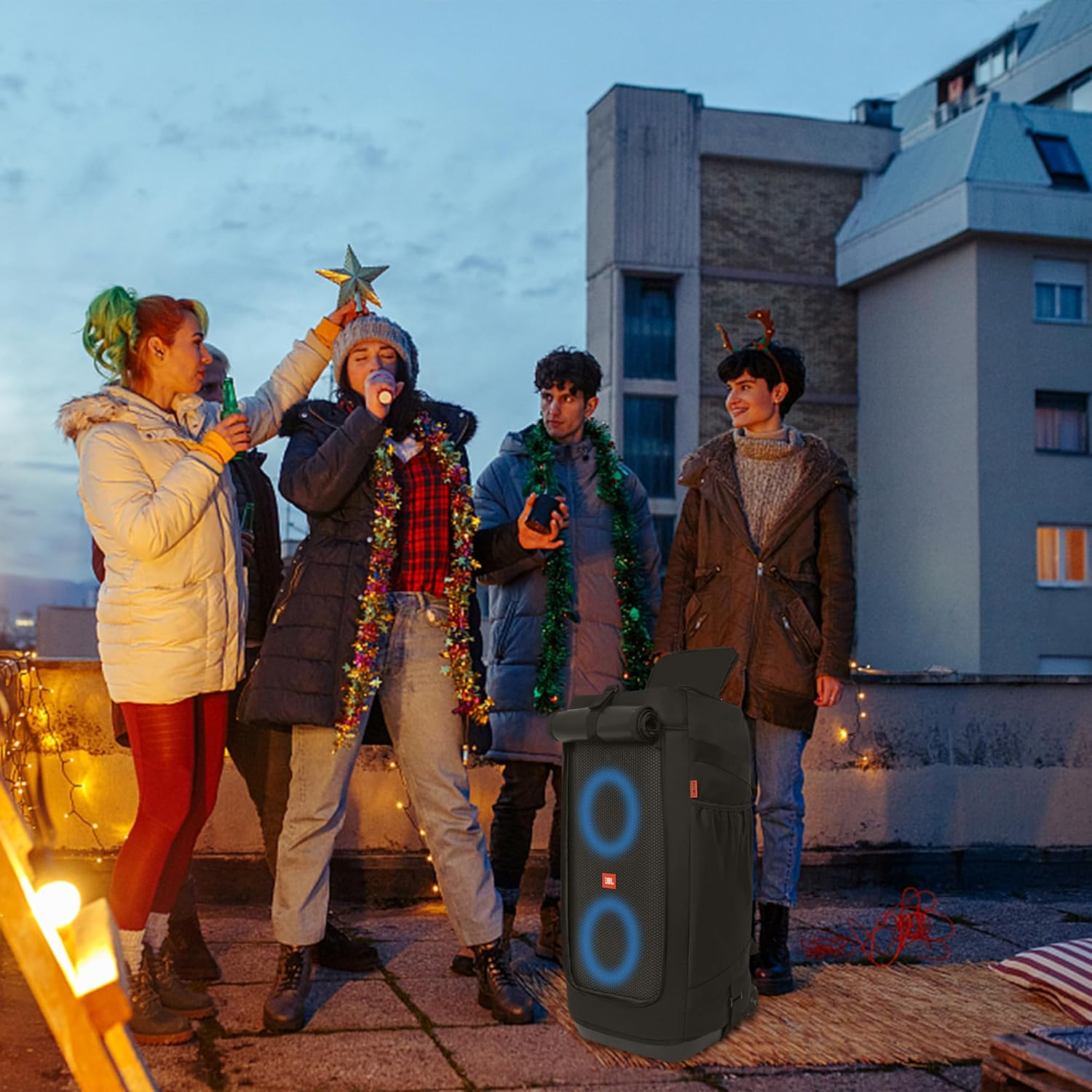 Speaker Carry Cover Compatible with JBL Party Box 310 Portable Speaker Travel Bag - Image 7