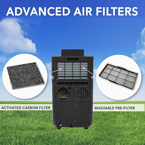 Miniatura 6 de Whynter ARC-122DHP Elite 12000 BTU Manguera digital doble para aire acondicionado portátil con calor y bomba de desagüe