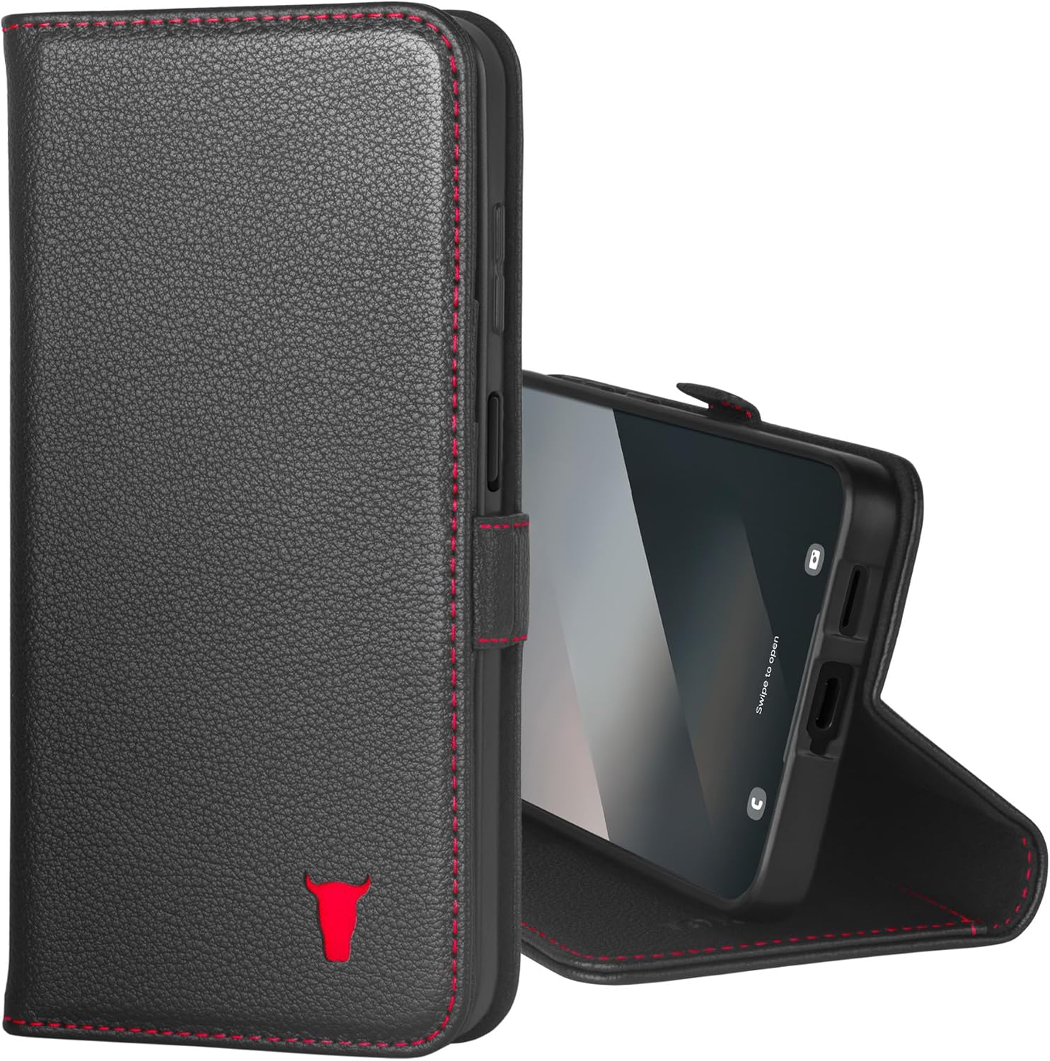 TORRO Case Compatible with Samsung Galaxy A17 / 17 5G 2025 (6.7”) – Premium Leather Wallet Case with Kickstand and Card Slots (Black)