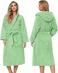 PJGGZ Hooded Bathrobe for Women, Soft Long Towel Robe for Women - Quick Dry yet Warm