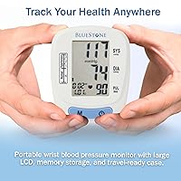Vista 5 de Máquina de presión arterial - Monitor de presión arterial y pulso para salud cardíaca con pantalla LCD digital, recuperación de memoria, puño