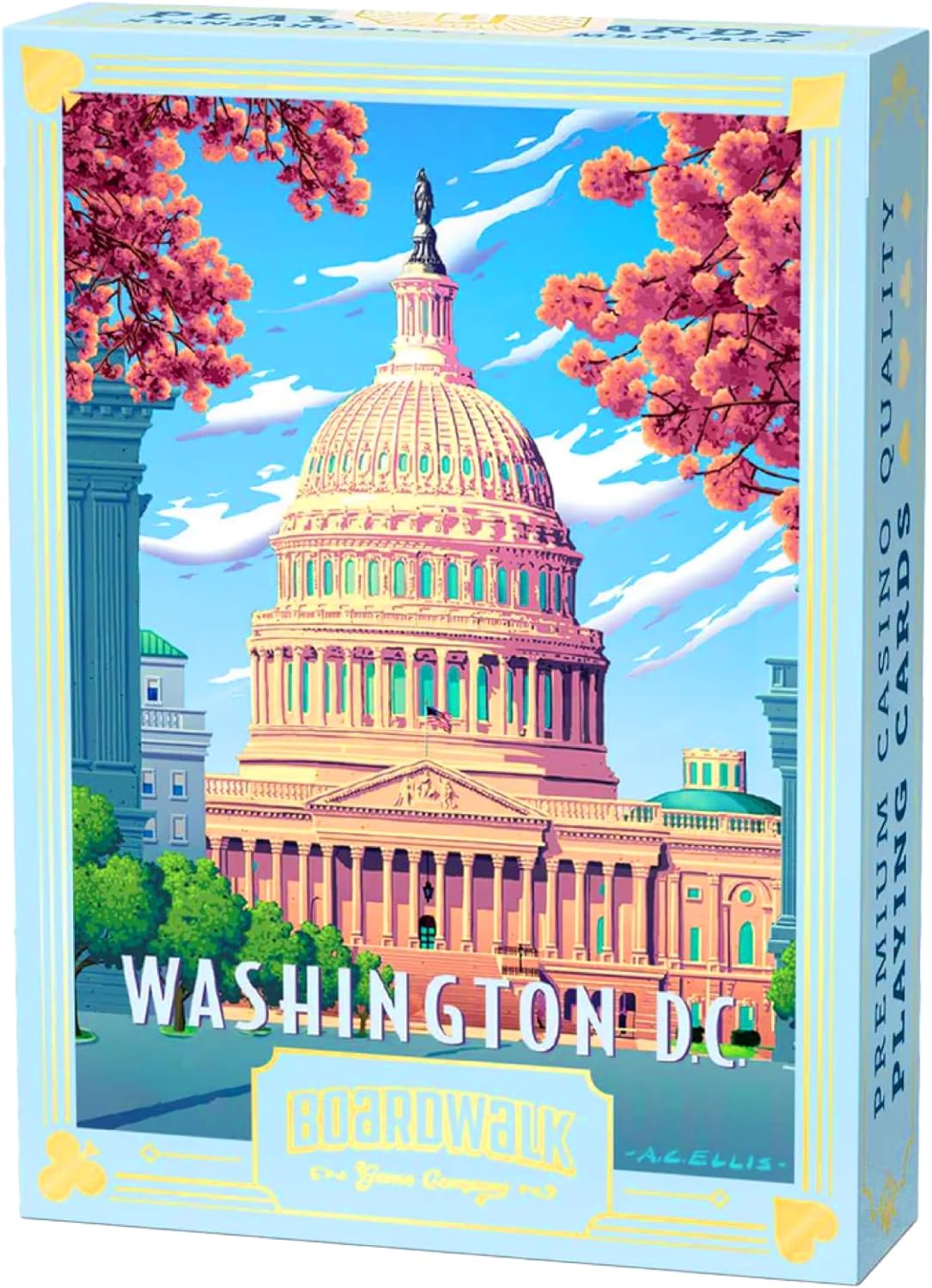 Boardwalk Puzzles Washington D.C., Featherlight Unique Playing Cards, Fun Themed Deck for Home and Travel