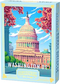 Boardwalk Puzzles Washington D.C., Featherlight Unique Playing Cards, Fun Themed Deck for Home and Travel