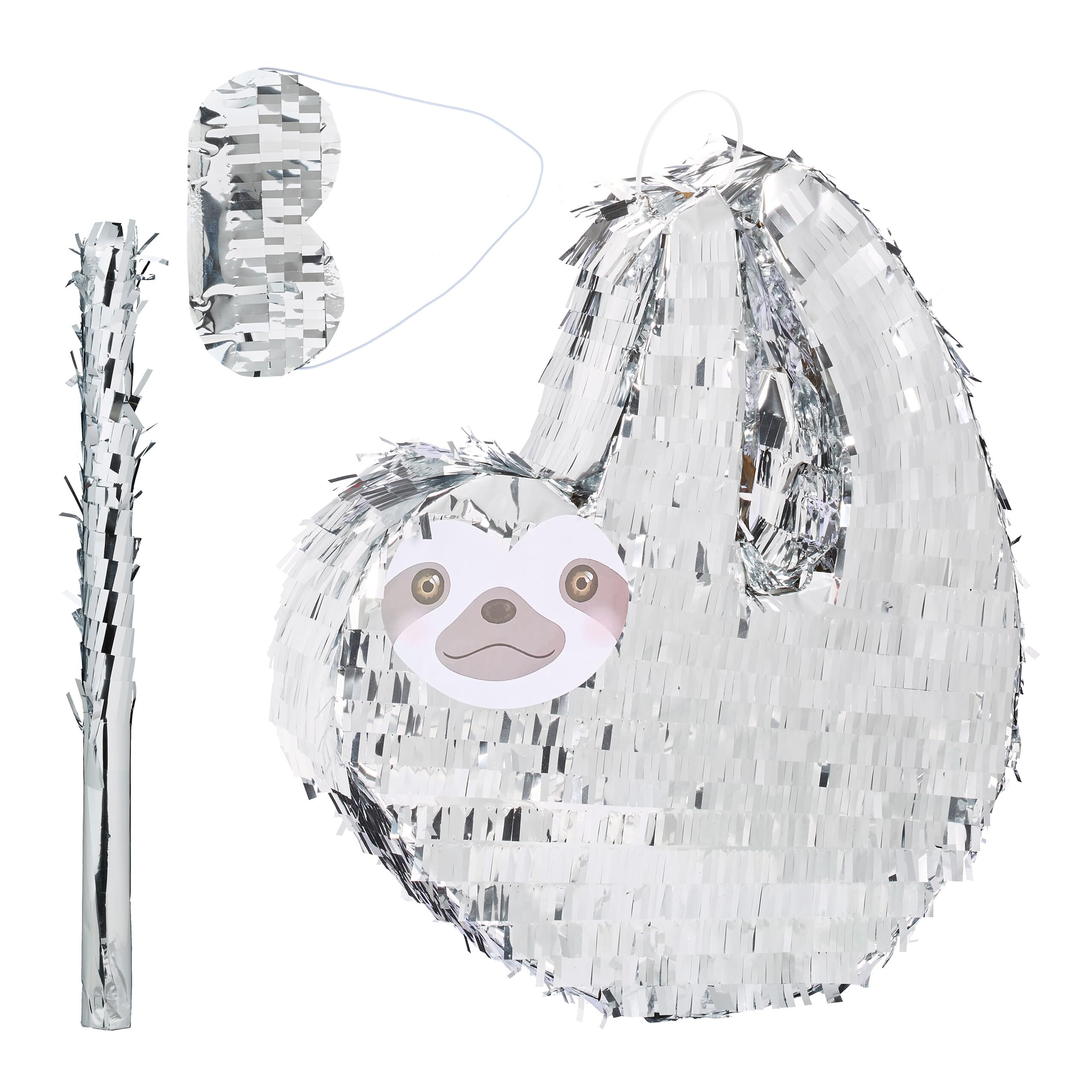 Relaxdays piñata cijfer 7 met stok en blinddoek, zelf vullen
