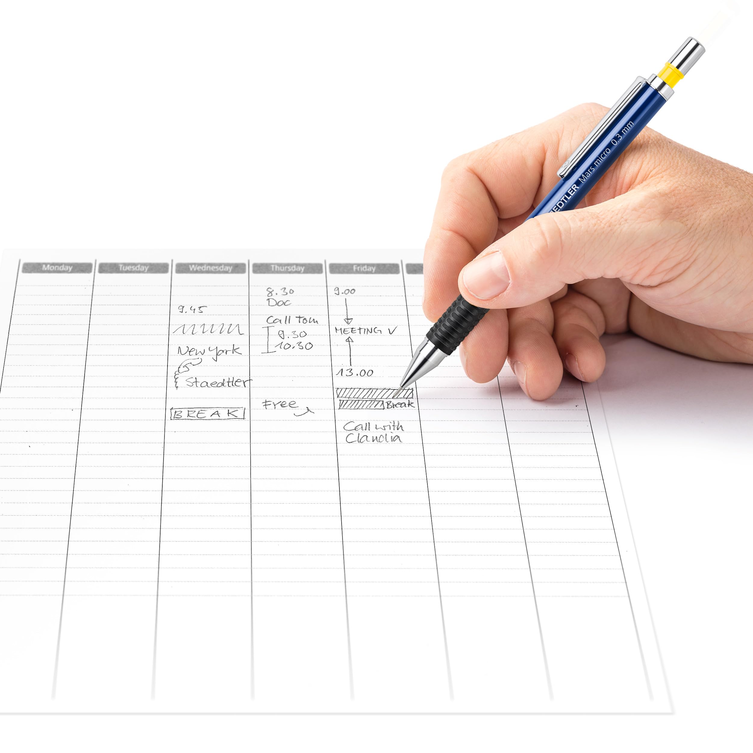 Staedtler Mars Micro Portamine con Gomma Integrata, Matita Meccanica Antiscivolo per Disegno e Scrittura