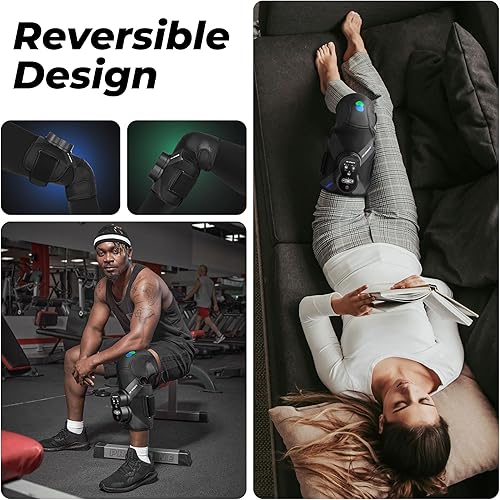 Miniatura 3 de REATHLETE Masajeador de rodilla Xpress para aliviar el dolor  Masajeador de piernas con calor y compresión