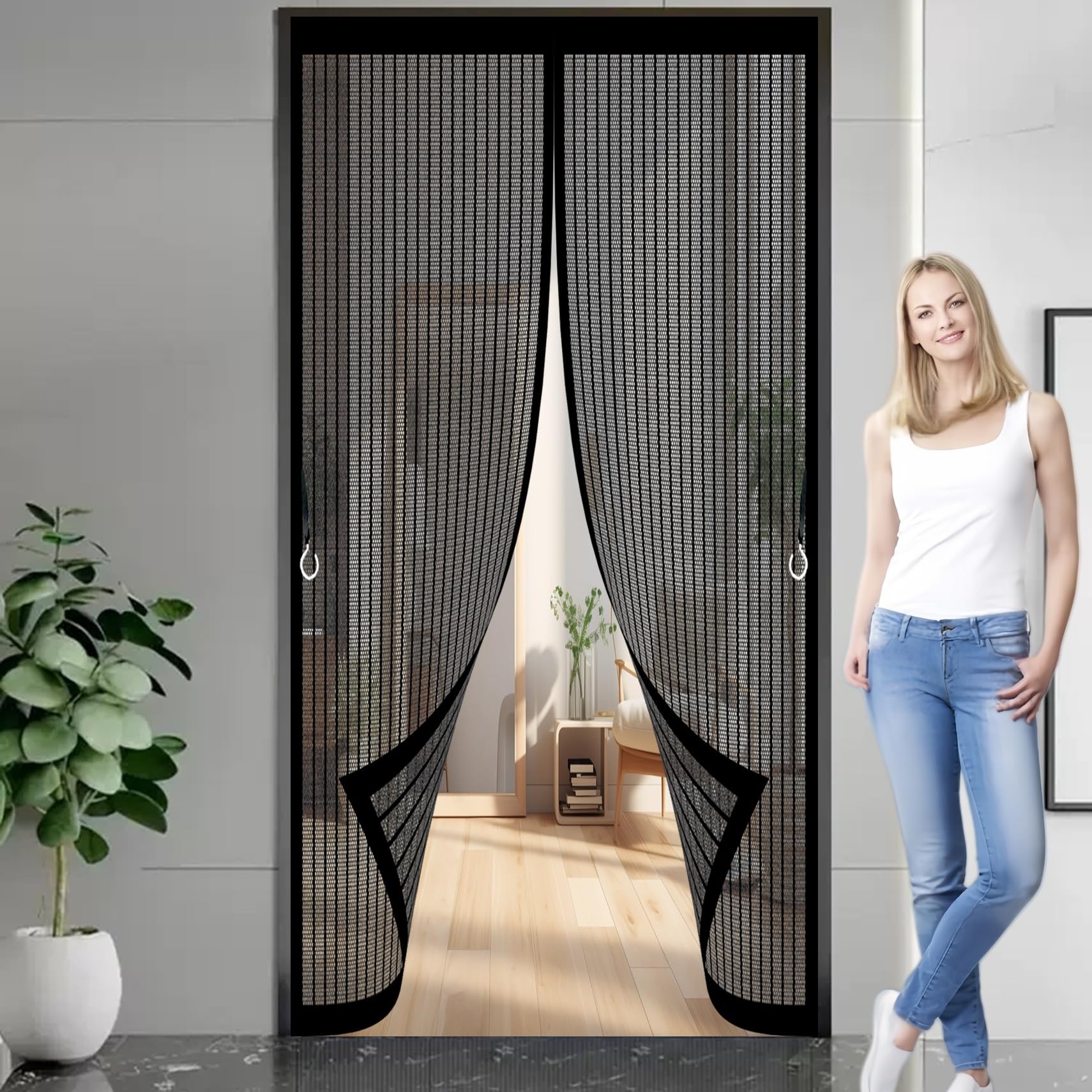 Moustiquaire aimantée porte anti-moustiques pour stopper les insectes