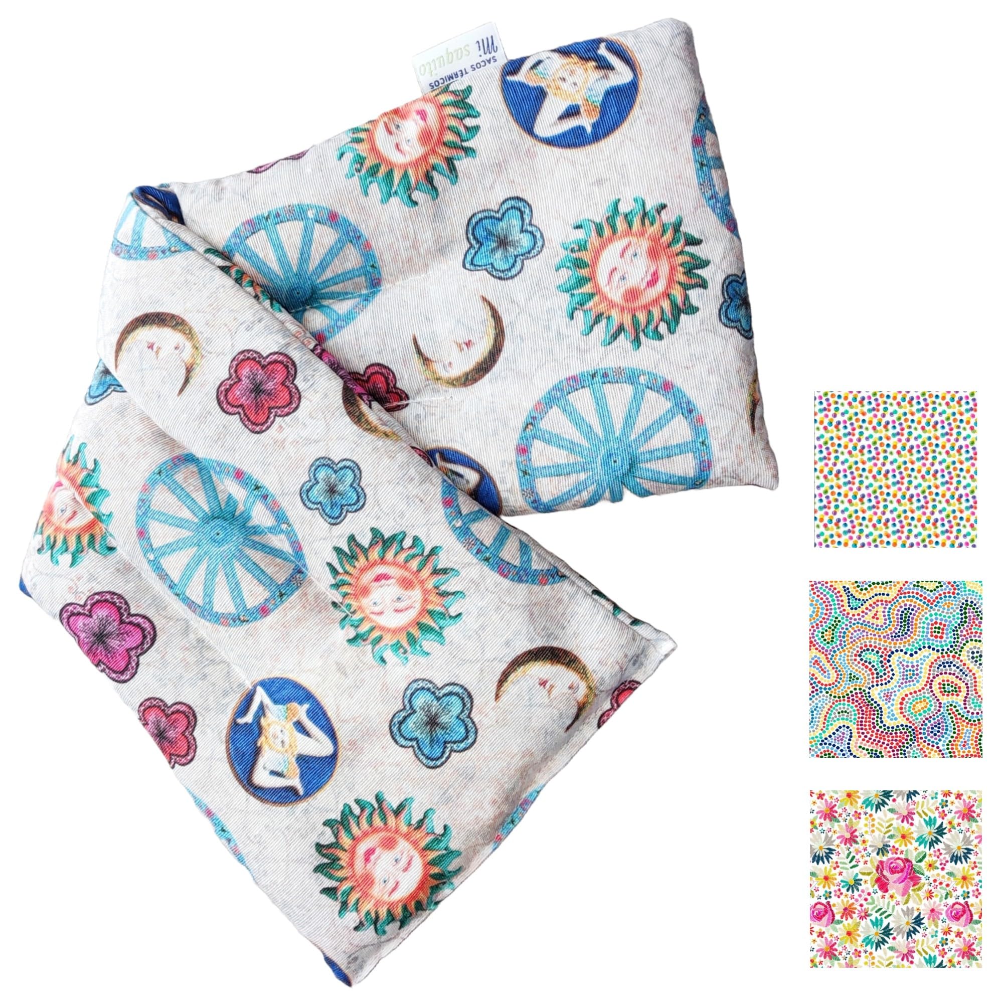 Saco de Semillas para Microondas 45x14 cm –Saquito Térmico Cervical con Lavanda– Bolsa Térmica de Calor y Frío – Saco Térmico para Cuello/Espalda -Almohadilla Térmica Alivio Dolor Menstrual