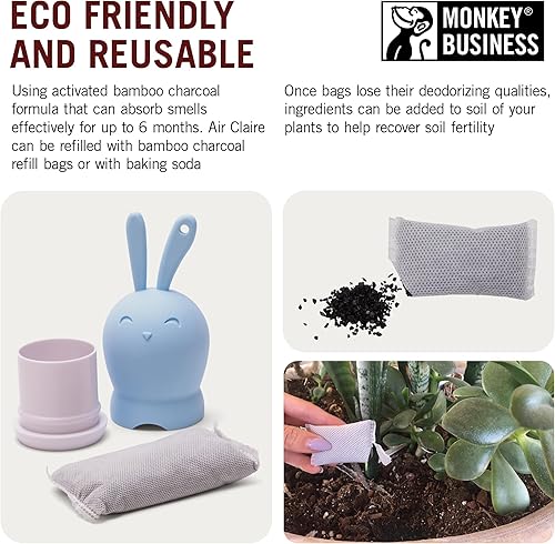 Miniatura 5 de Monkey Business Eliminadores de oloresdesodorantes Aire Claire para armarios y áreas pequeñascarbón activado también mantiene armarios, taquillas,