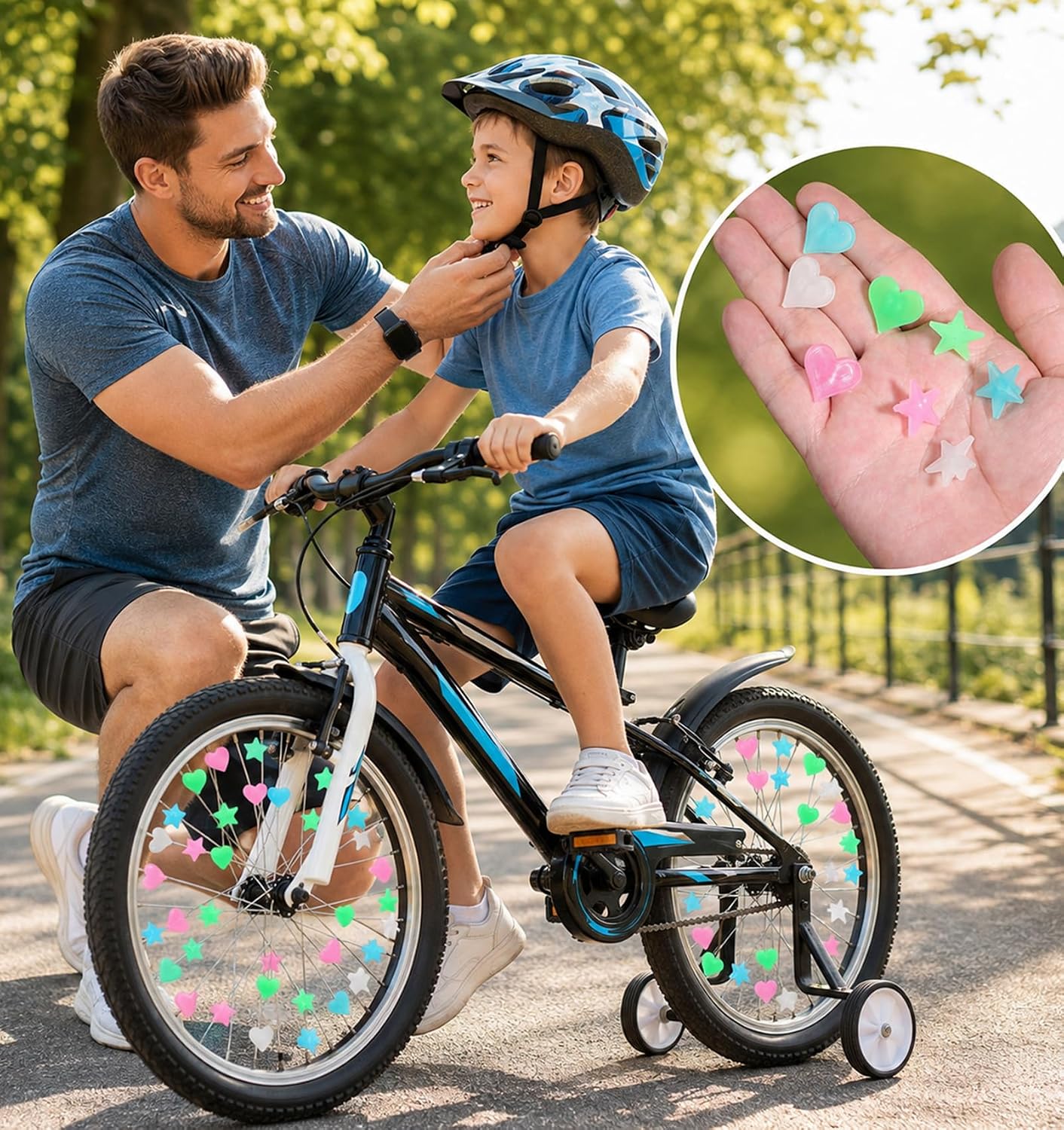 144 Pcs Bike Spoke Decorations, Bike Spoke Beads, Glow in The Dark