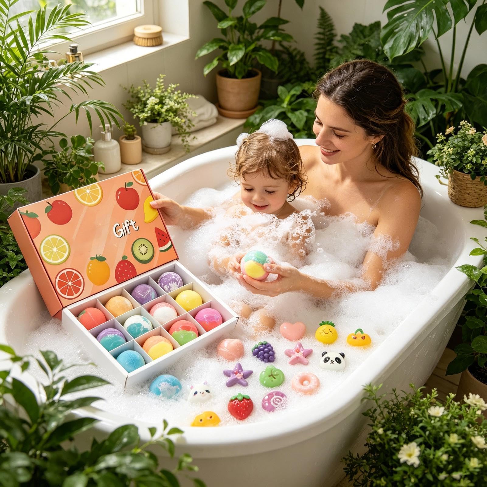 Zestaw kulek musujących kąpielowych 12 sztuk środka myjącego dla ciała z | Owocowe wzornictwo kula do kąpieli SPA do pielęgnacji i relaksu SPA w domu i w podróży do łazienki hotel