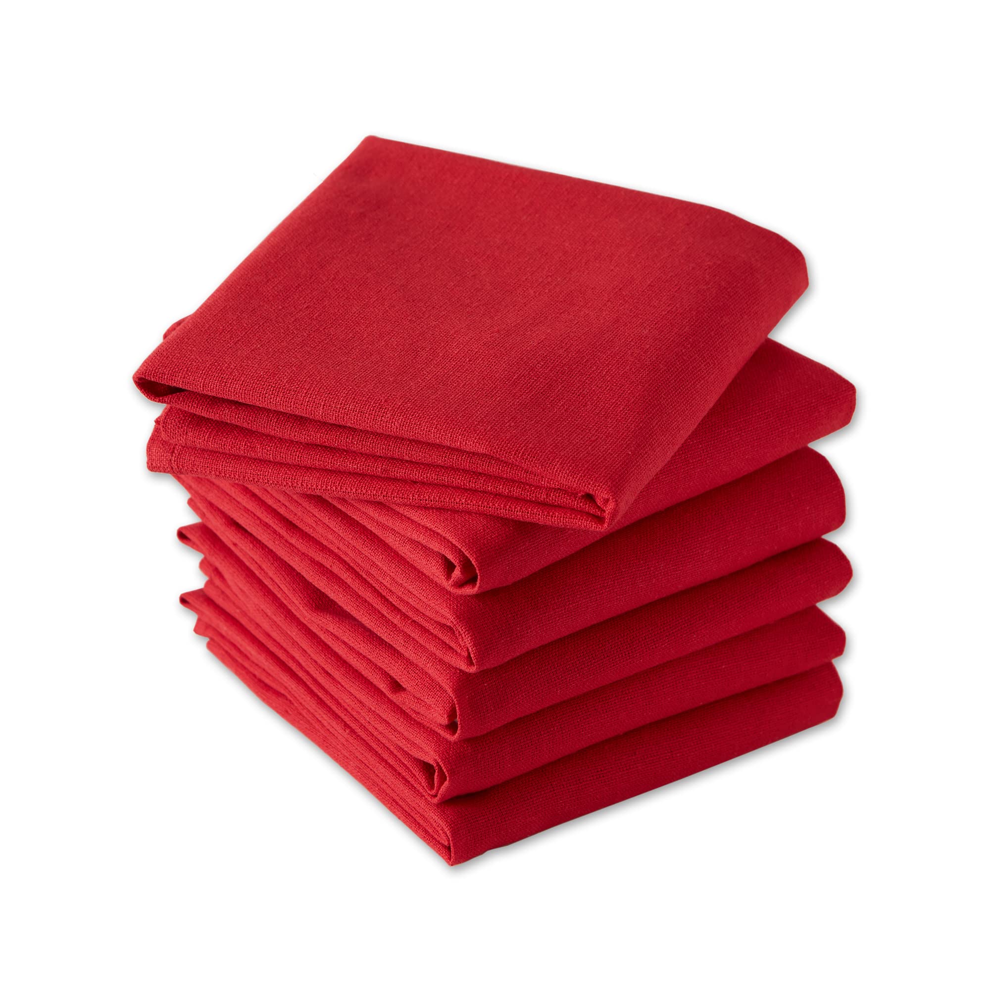 DII Cotton Flat Woven, Tango Red, Small Set, 18x28, Small Set, 18x28" - Image 2