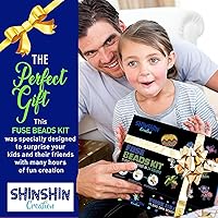 Vista 7 de Kit XL de cuentas de fusible, cuentas de fusión para manualidades infantiles Kit de planchado para niños - Cuentas de fusible, compatibles con Hama