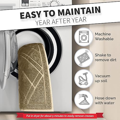 Miniatura 6 de SlipToGrip- Tapete universal de entrada, antideslizante, duradero y lavable- Tapete de bienvenida pinteriorexteriorcocheraporchepatio, absorbe