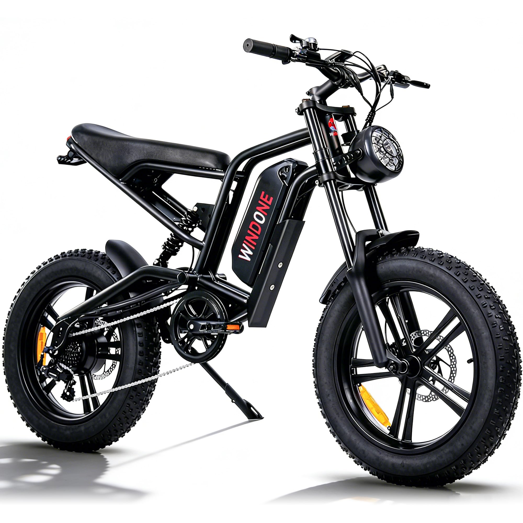 Photo 1 of ***FACTORY SEALED***OPENED FOR INSPECTION**Windone E2 Electric Bike for Adults, Full Suspension, 48V13Ah Removable Battery, Up to 28MPH & 46.6Miles (PAS), 1000W Peak Ebike with All-Terrain 4.0" Fat Tires, UL Certified, Moped E-Bike