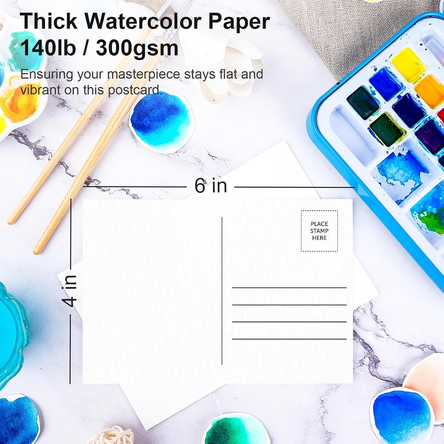 AUREUO Travel Watercolor Set with Gift Box - Small Water Color Kit with18 Classic Color Watercolor Paint Set, Brushes, Watercolor Postcards, Masking Fluid Pen & Tote Bag