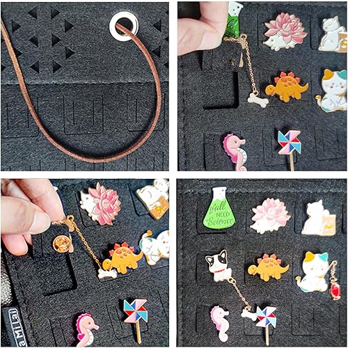 Miniatura 8 de Estuche de exhibición de colección de pines, organizador de broches para colgar en la pared, tablero de pines para pines esmaltados, soporte de