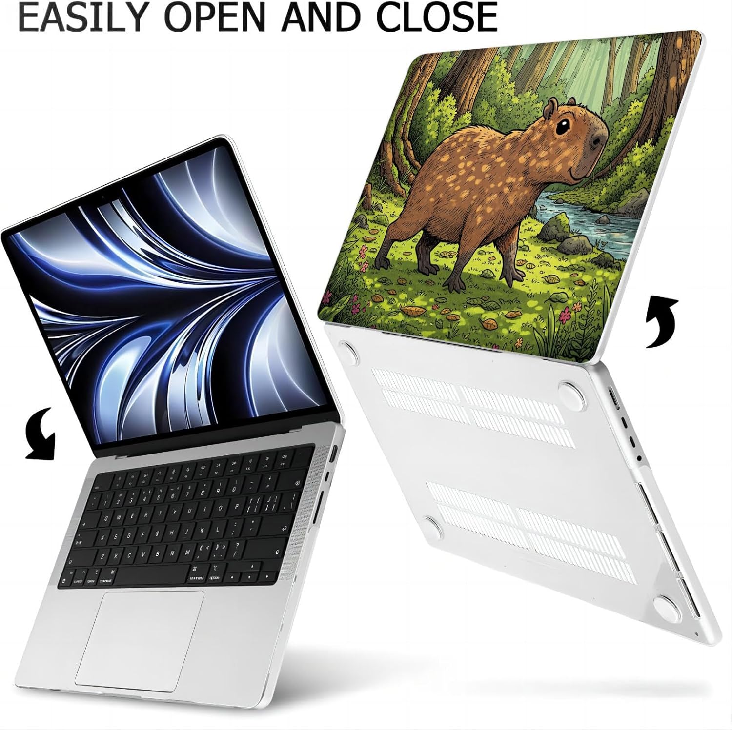 Compatible with MacBook Neo 13-inch, Hard Shell Case with Keyboard Cover and Screen Protector (A3404 A18 Pro chip, 2026 Release) - Capybara MC21629