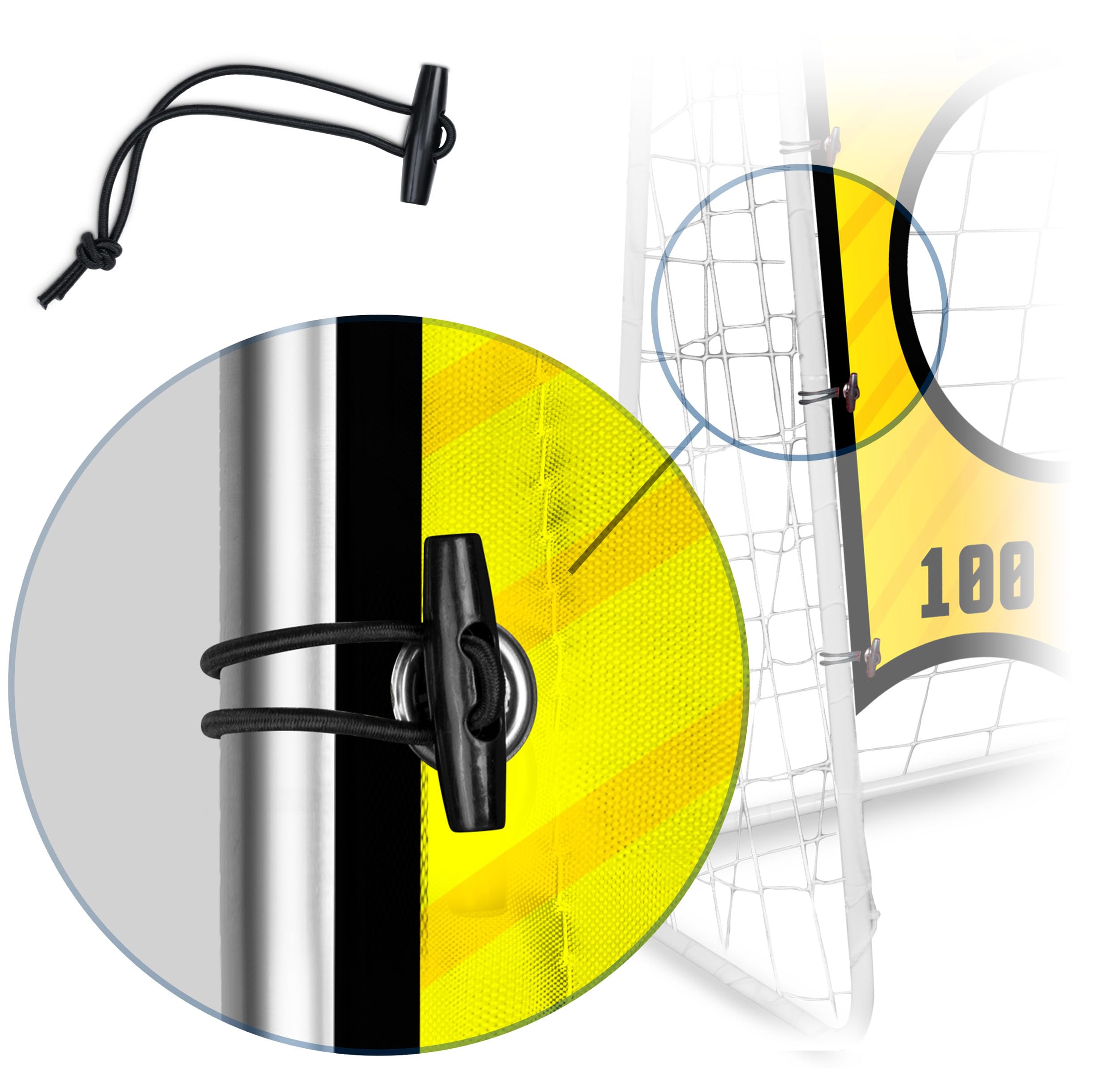 Neo-Sport Torwand Trainer Fußballtor Fußballmatte mit Schusslöchern Wasserdicht