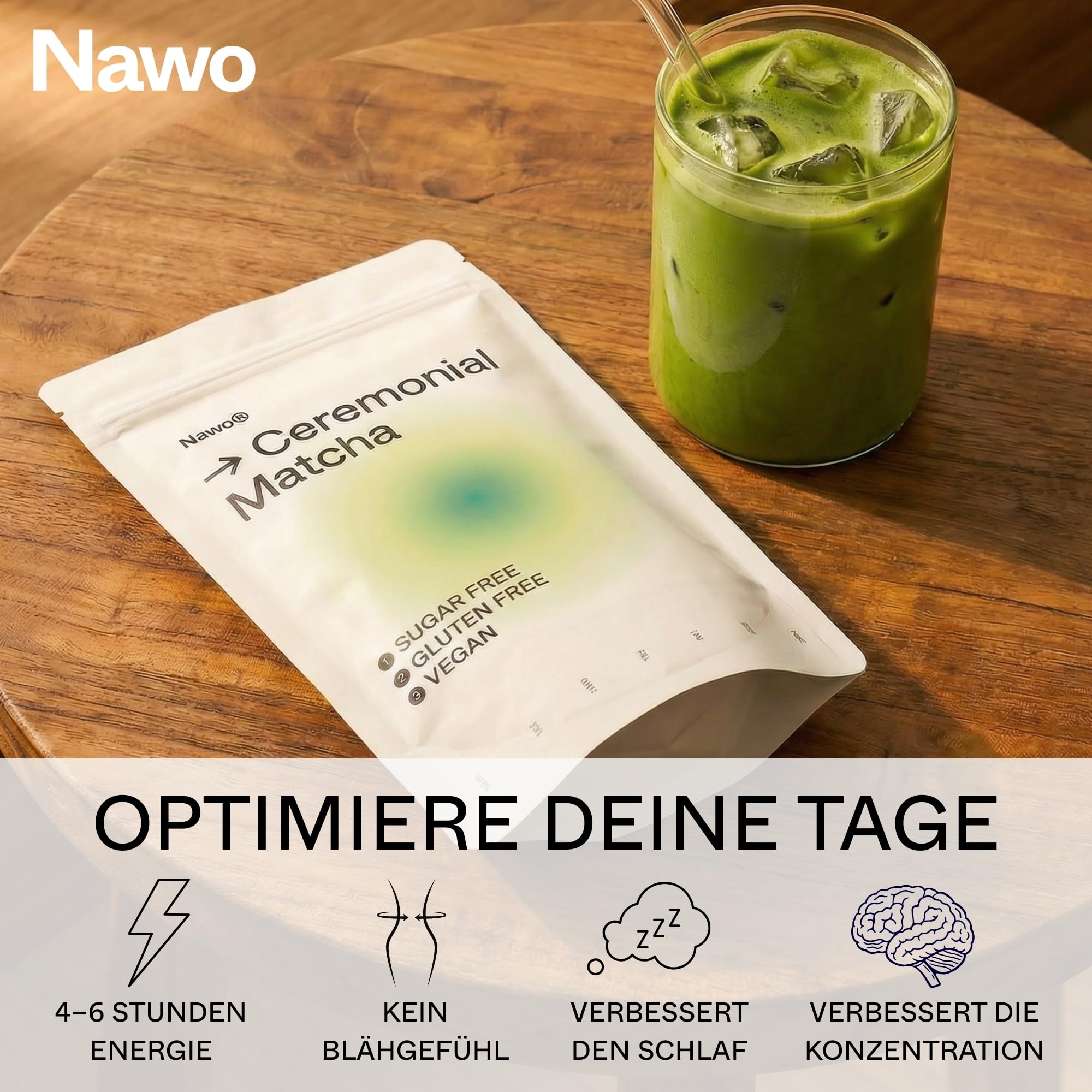 Ceremonial Barista Matcha 250g – Reines Matcha Pulver – Erste Ernte – Ohne Bittere – Latte, Gastronomie und professioneller Einsatz – Laborgeprüft – 100% Natürlich – Zuckerfrei – NAWO® Matcha