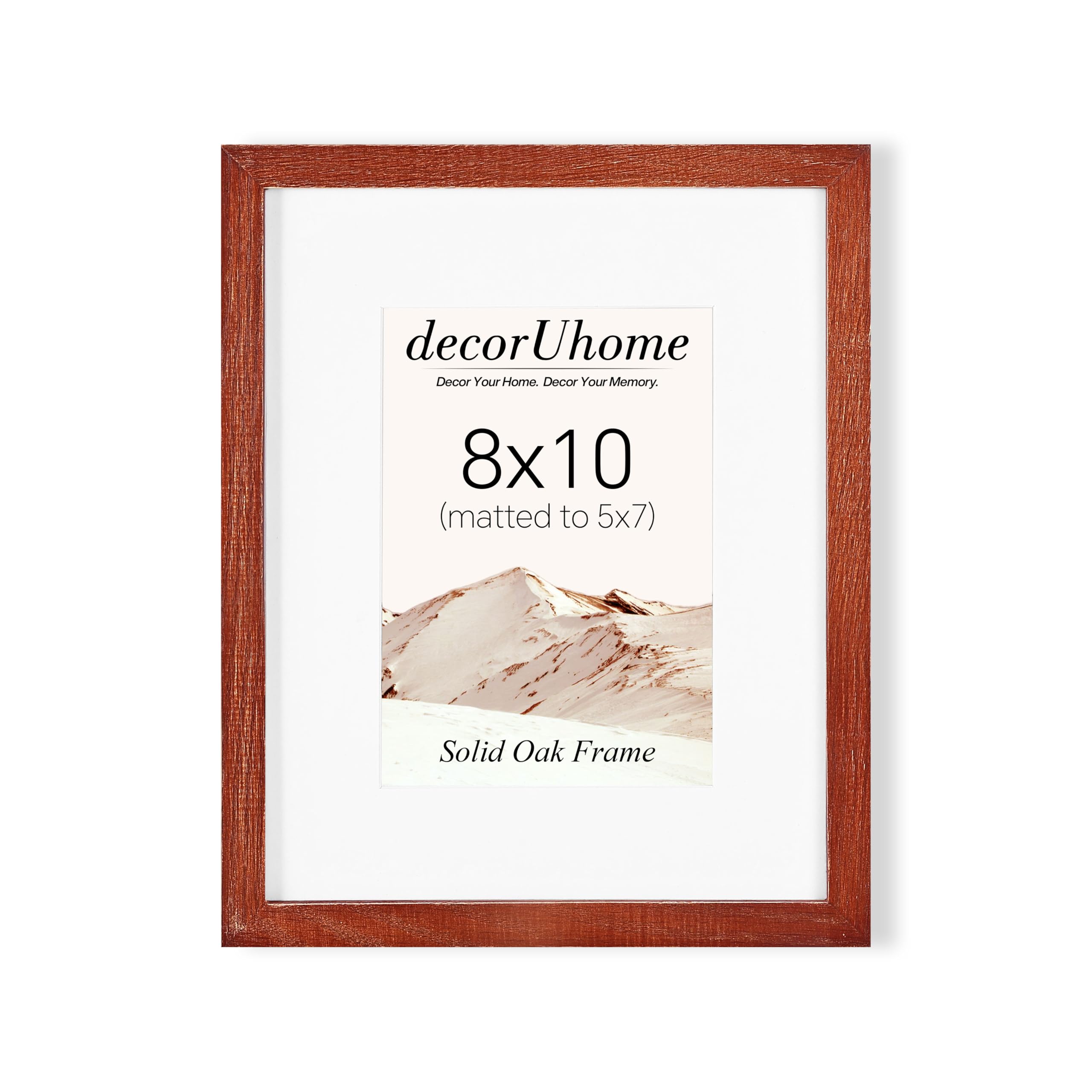 Cadre photo en bois 20x25 cadre chêne marron avec passe-partout 13x18