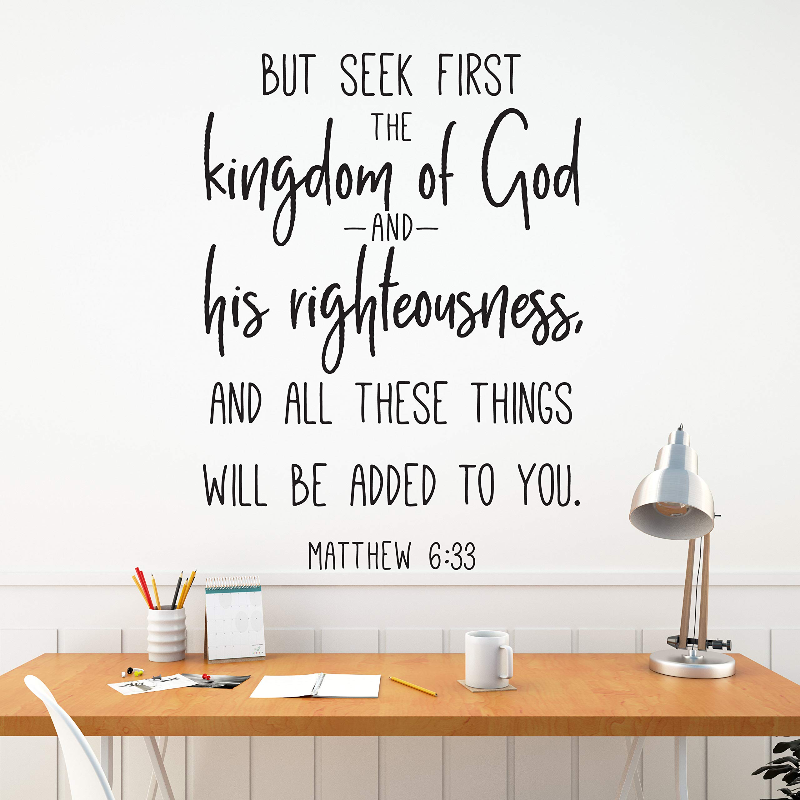 Vinyl Wall Decal Matthew 6:33