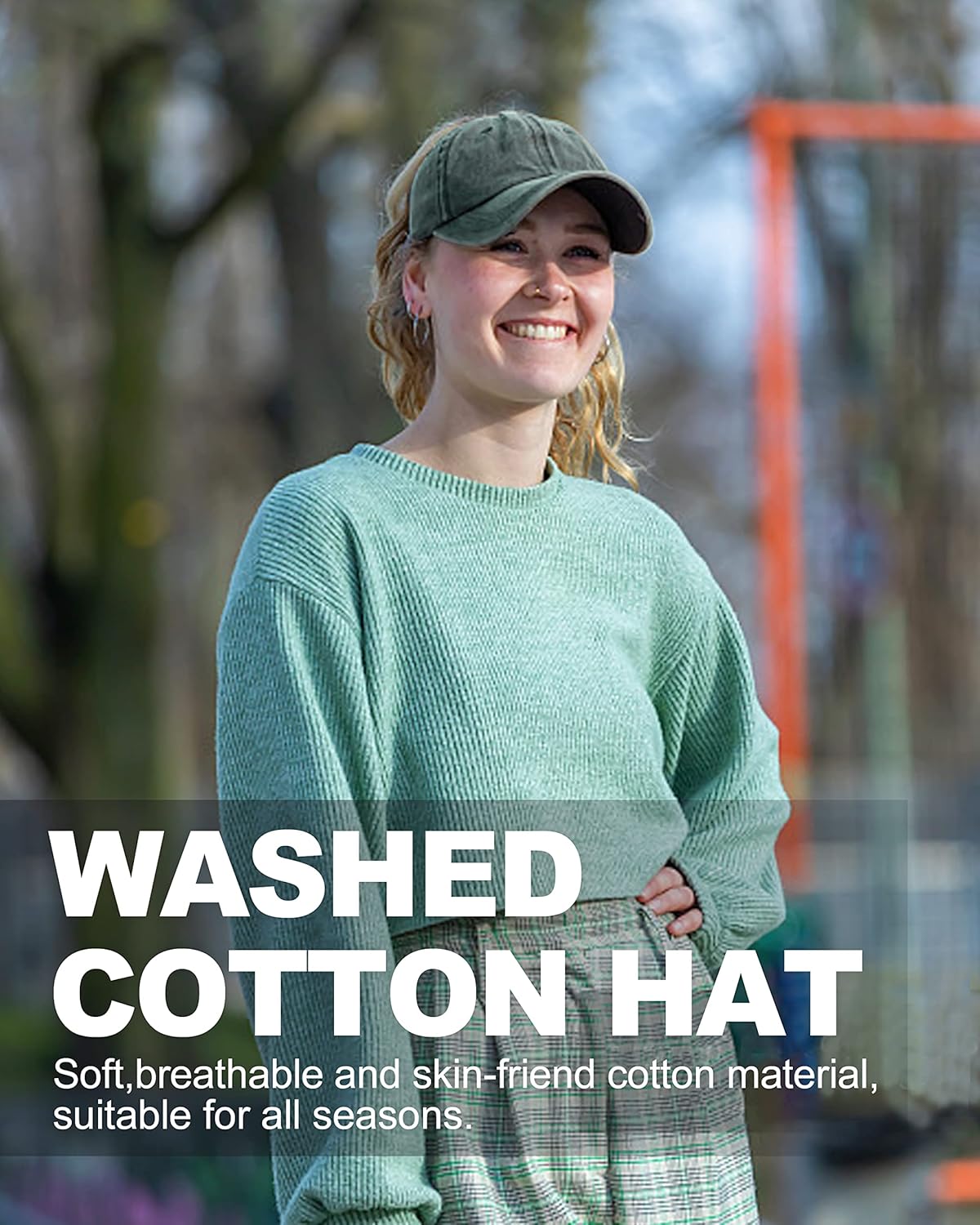 XXL Baseball Cap For Big Heads, Soft Crown Washed Dad Hat, Oversized Denim Cap For Men Women Golf, Travel, Daily Wear - Image 6