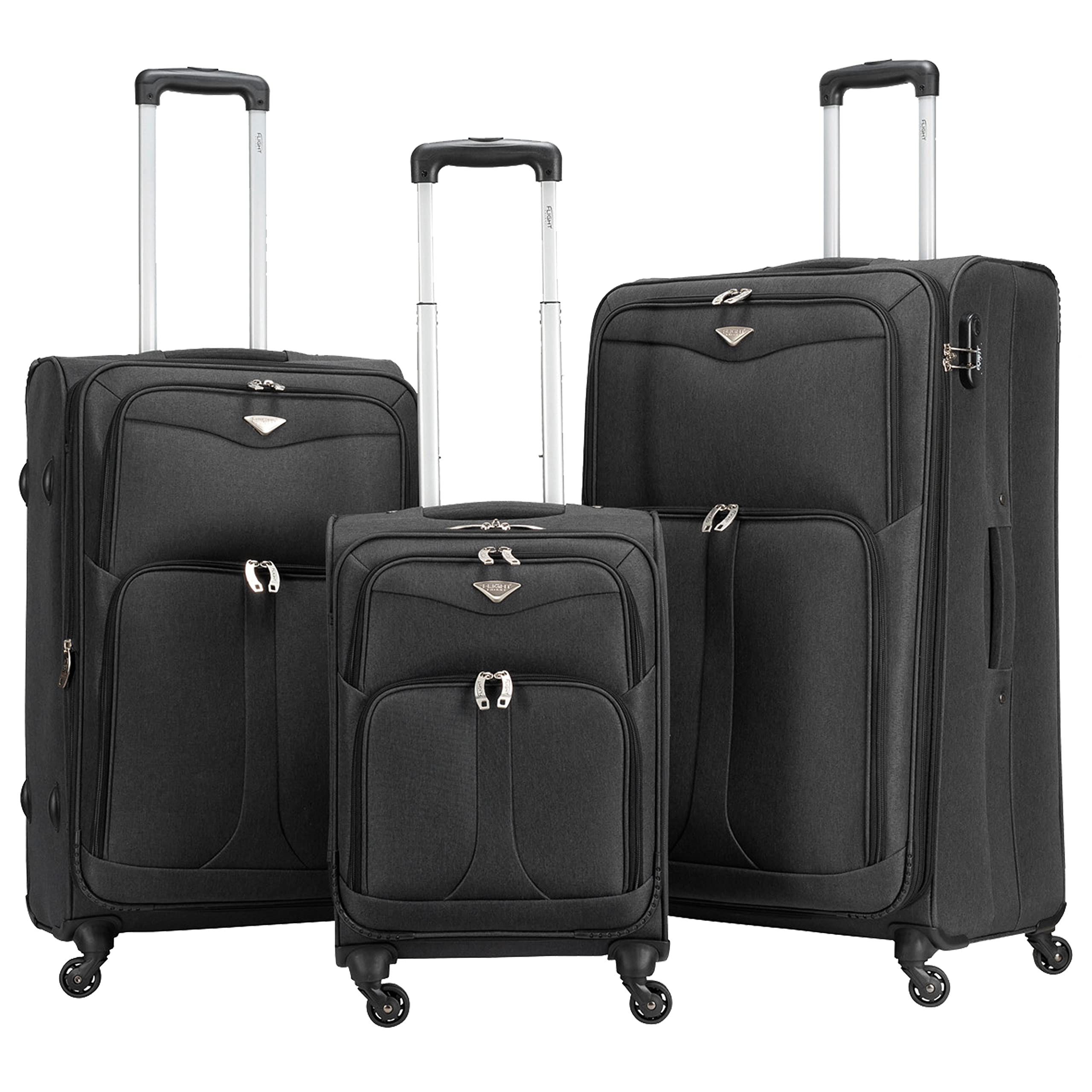 Flight Knight Lightweight 4 Wheel 800D Soft Case Suitcases Anti Crack Cabin & Hold Luggage Options Approved for Over 100 Airlines Including easyJet, BA & Many More! — view 61