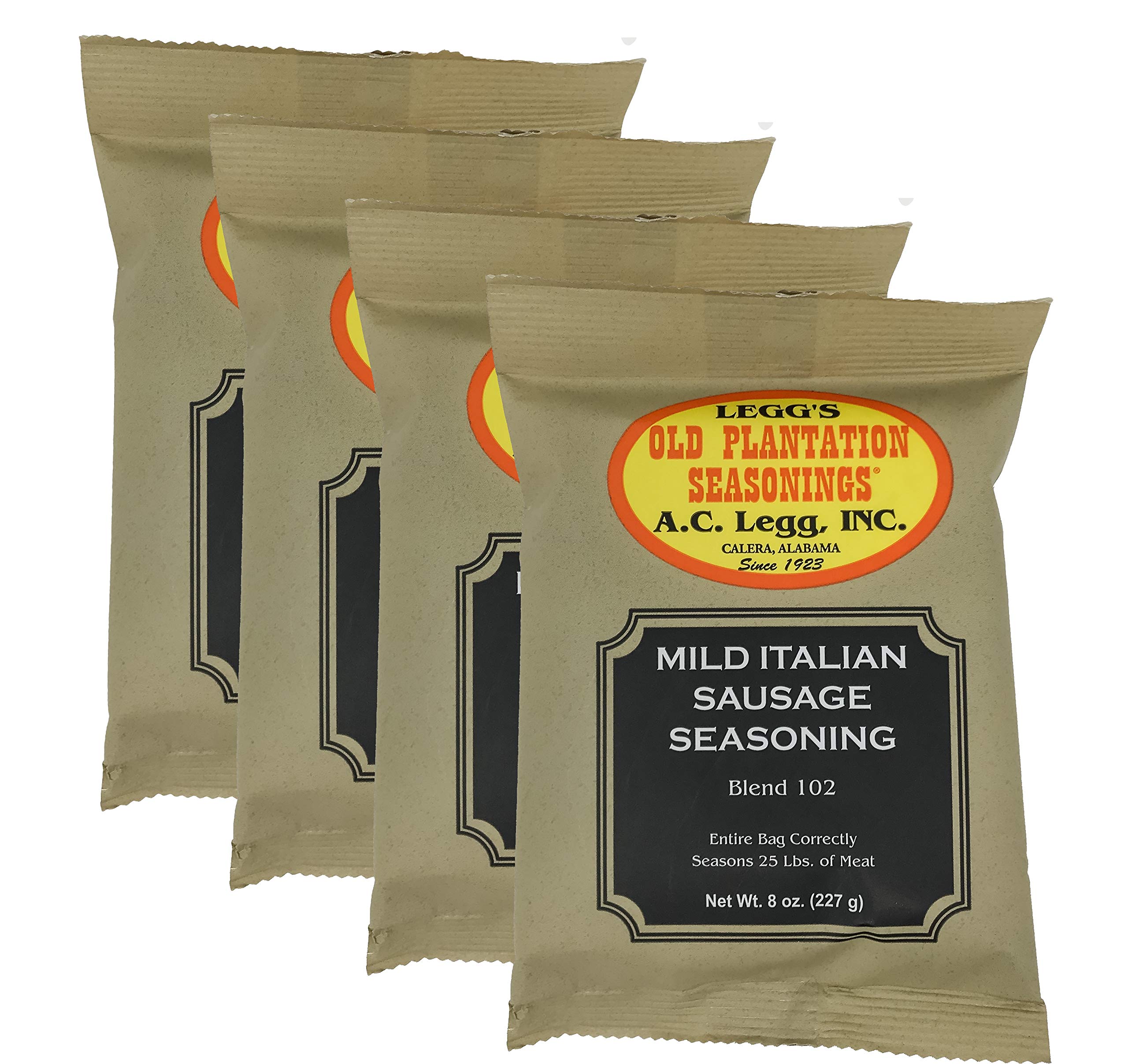 A.C. Legg's - Mild Italian Sausage Seasoning, 4 Packs - 8 Ounce each