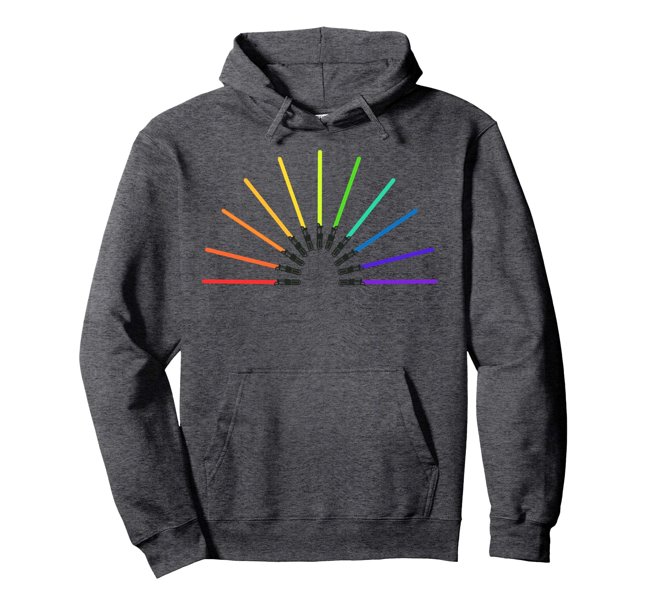 Sweat Star Wars Pride à capuche avec sabres laser arc-en-ciel pour fan - 2