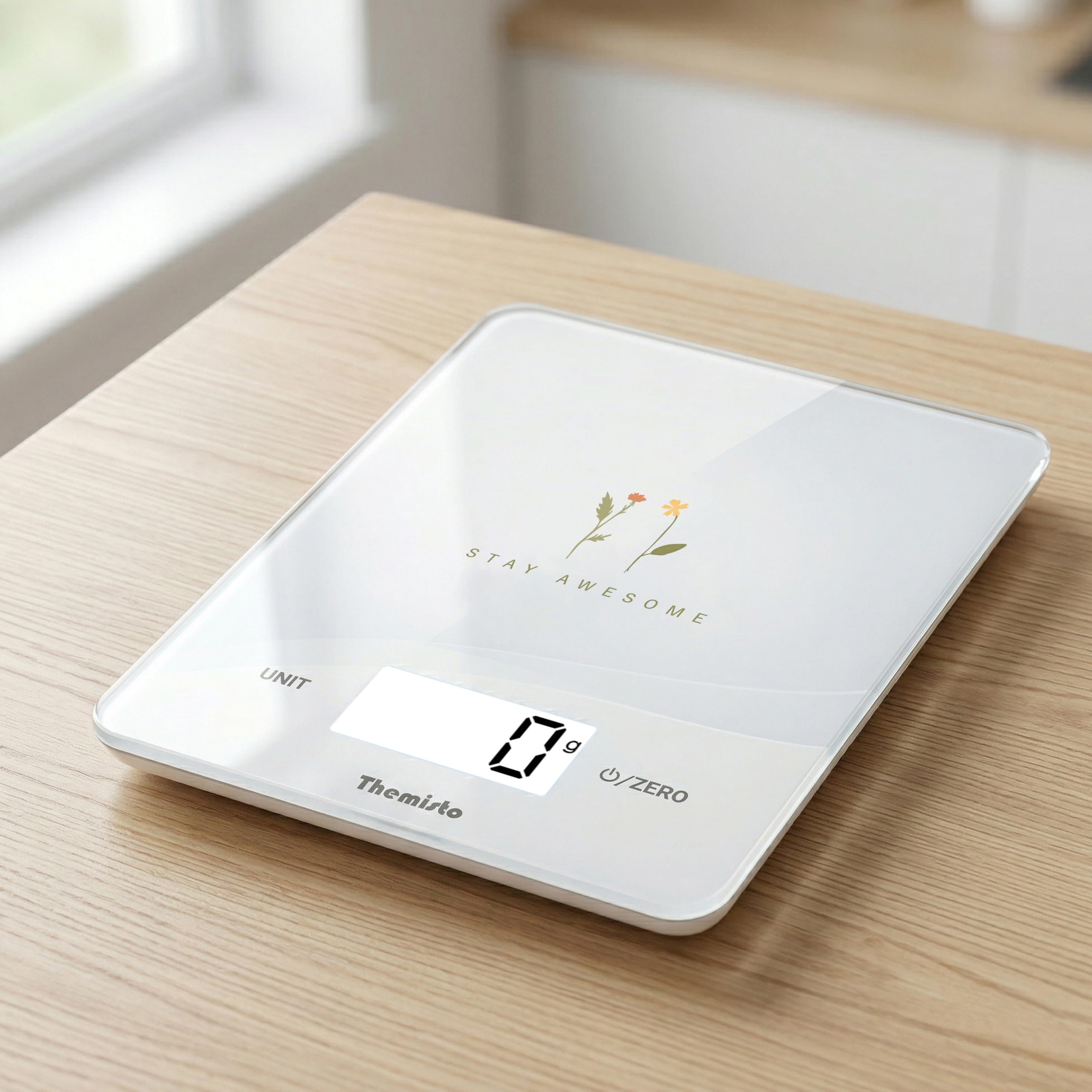 ThemistoTH-WS19 Digital Kitchen Weighing Scale With Touch Screen Controls | For Cooking, Baking, Health & Fitness | Max Capacity 5kg | Tempered Glassl | Tare Function | 6 Months Warranty-image-40