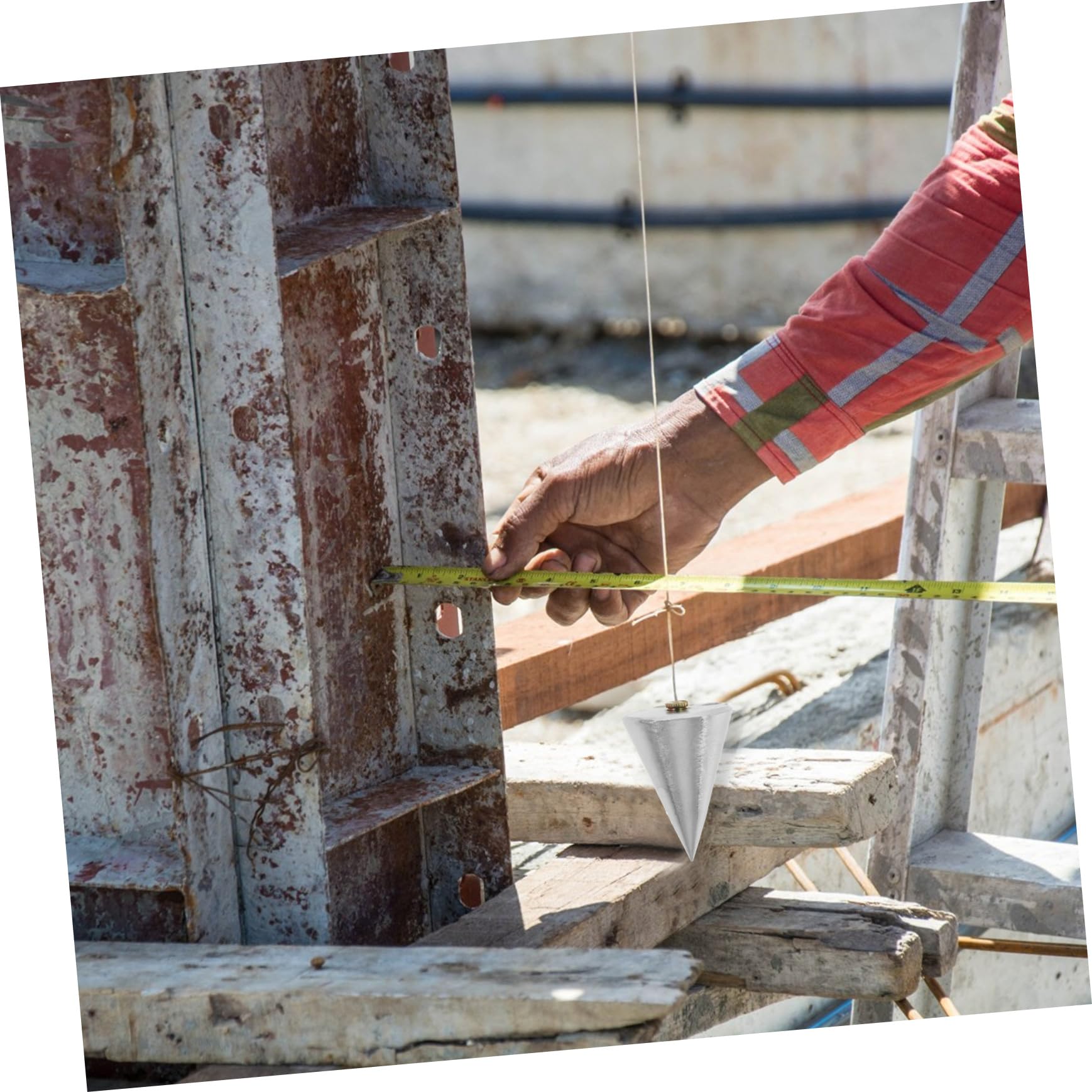 NUOBESTY 4 Pezzi Strumento Misurazione Edile con Martello Filo per Carpentiere e Ristrutturazione e Portatile per Precisi e Progetti