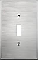 Vista 36 de LIDER Placa de Pared de Metal para Interruptor de Luz de Palanca, Cubierta de Interruptor de Acero Inoxidable, Resistente a la Corrosión