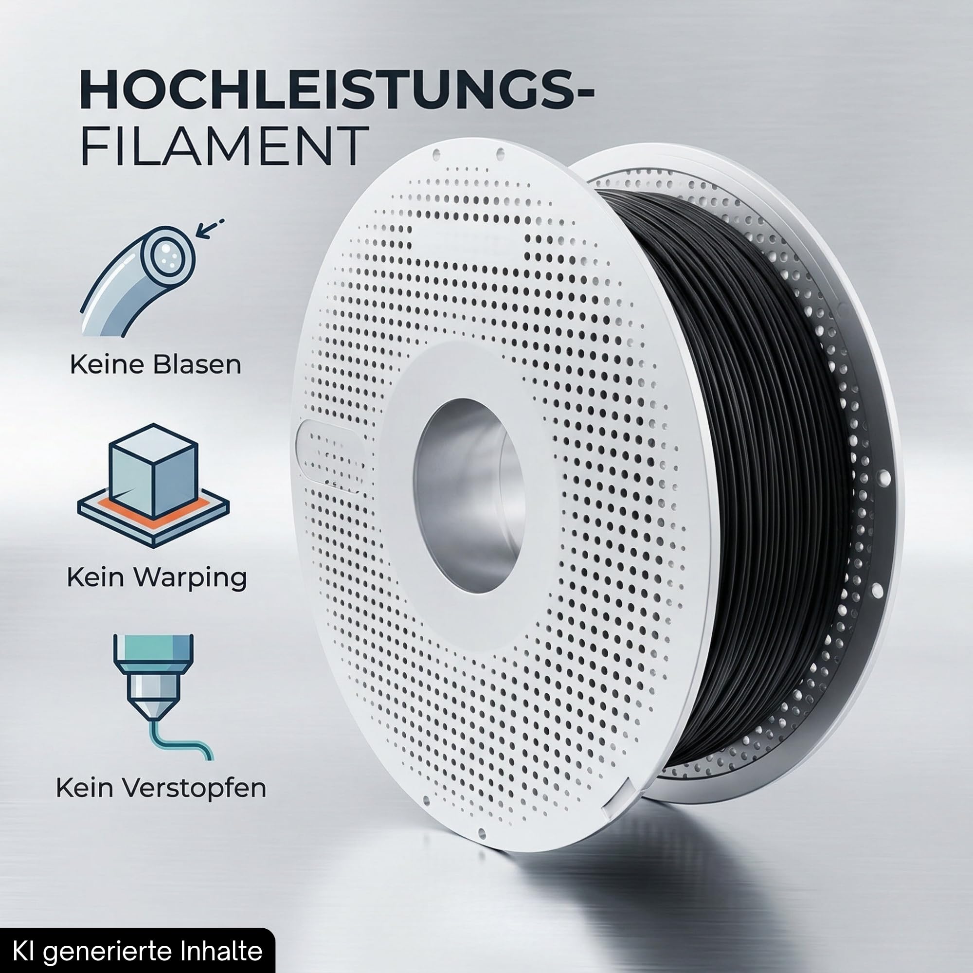 PET-G BASIC FILAMENT 1,75 mm pasuje do Bambu Lab – bardziej stabilny niż PETG-HF I szpula z chipem RFID do drukarek 3D AMS Bambulab akcesoria z rolką, kolor czarny 30105