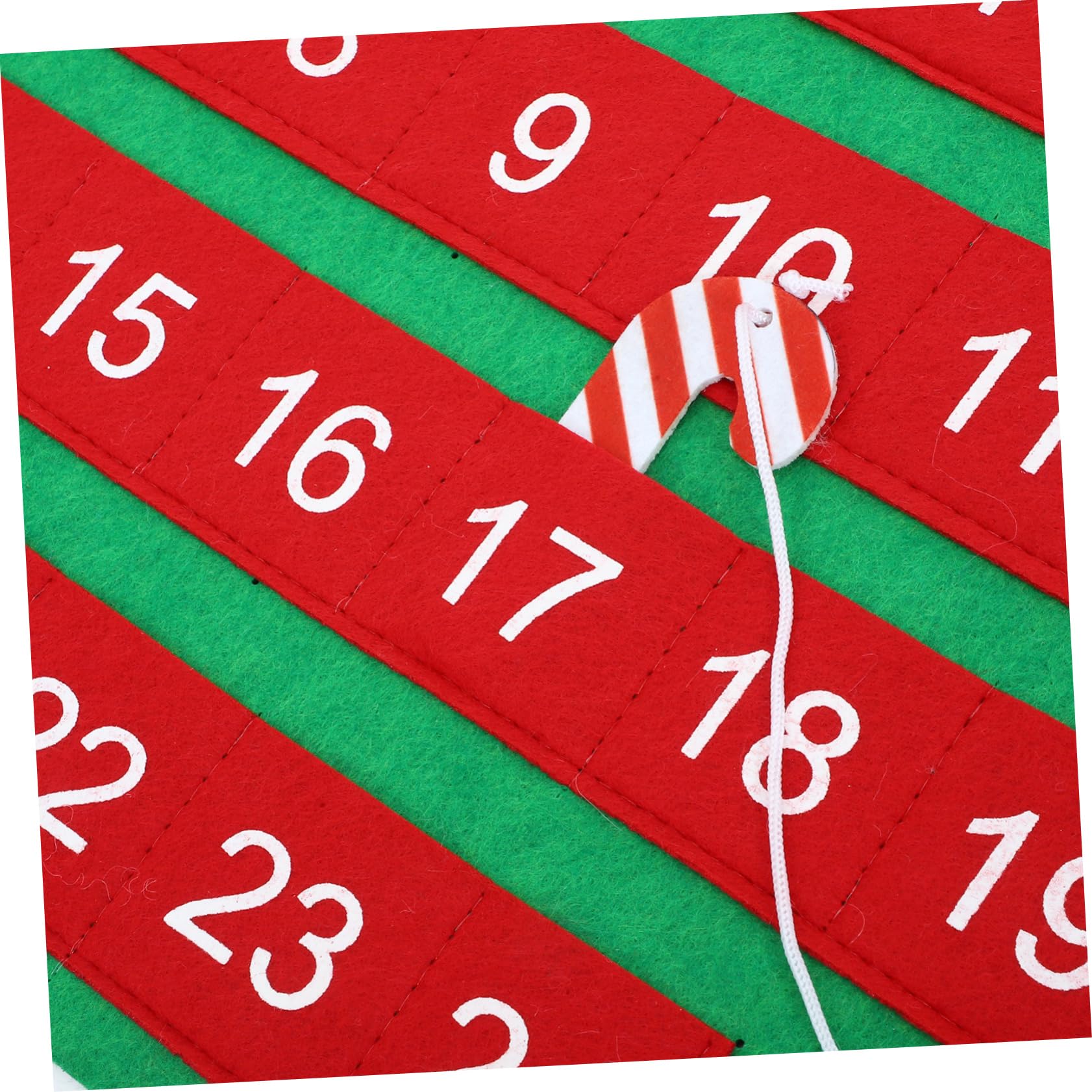 NUOBESTY Weihnachts Countdown Kalender aus Filz Adventskalender für Wand oder Tür mit Taschen zum Zählen der Tage Robust und Wiederverwendbar Einfache Anbringung für Weihnachtsdeko