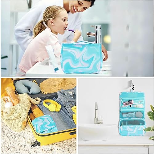 Miniatura 45 de Neceser colgante para niñas, neceser de viaje para niñas pequeñas, neceser de maquillaje cosmético impermeable, bolsa de lavado para niños pequeños