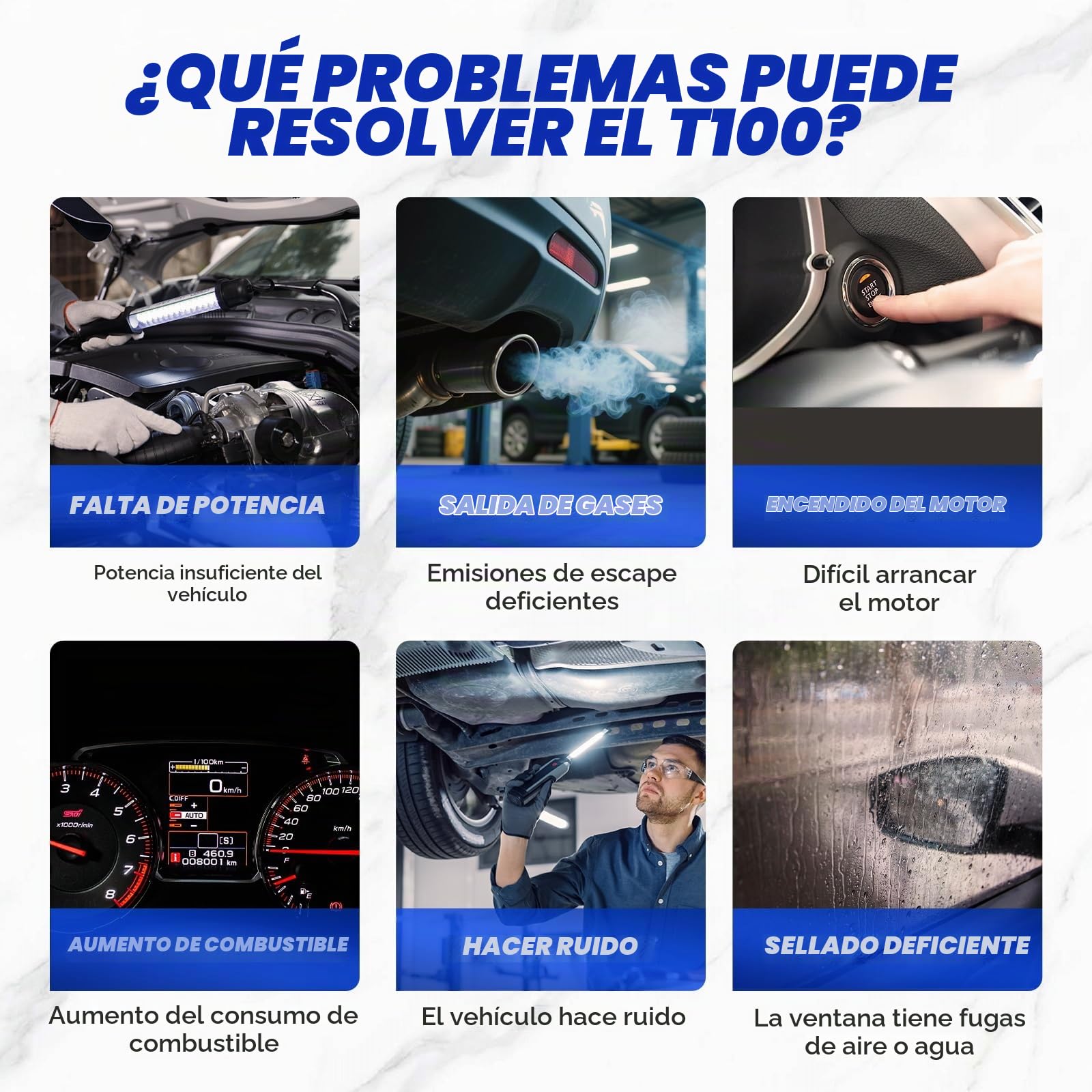 MR CARTOOL Máquina de Humo EVAP Detector de Fugas de Automóviles con Indicador de Presión y Bomba de Aire Incorporada, Probador de Diagnóstico al Vacío, Detector de Combustible de Tubería, DC 12V