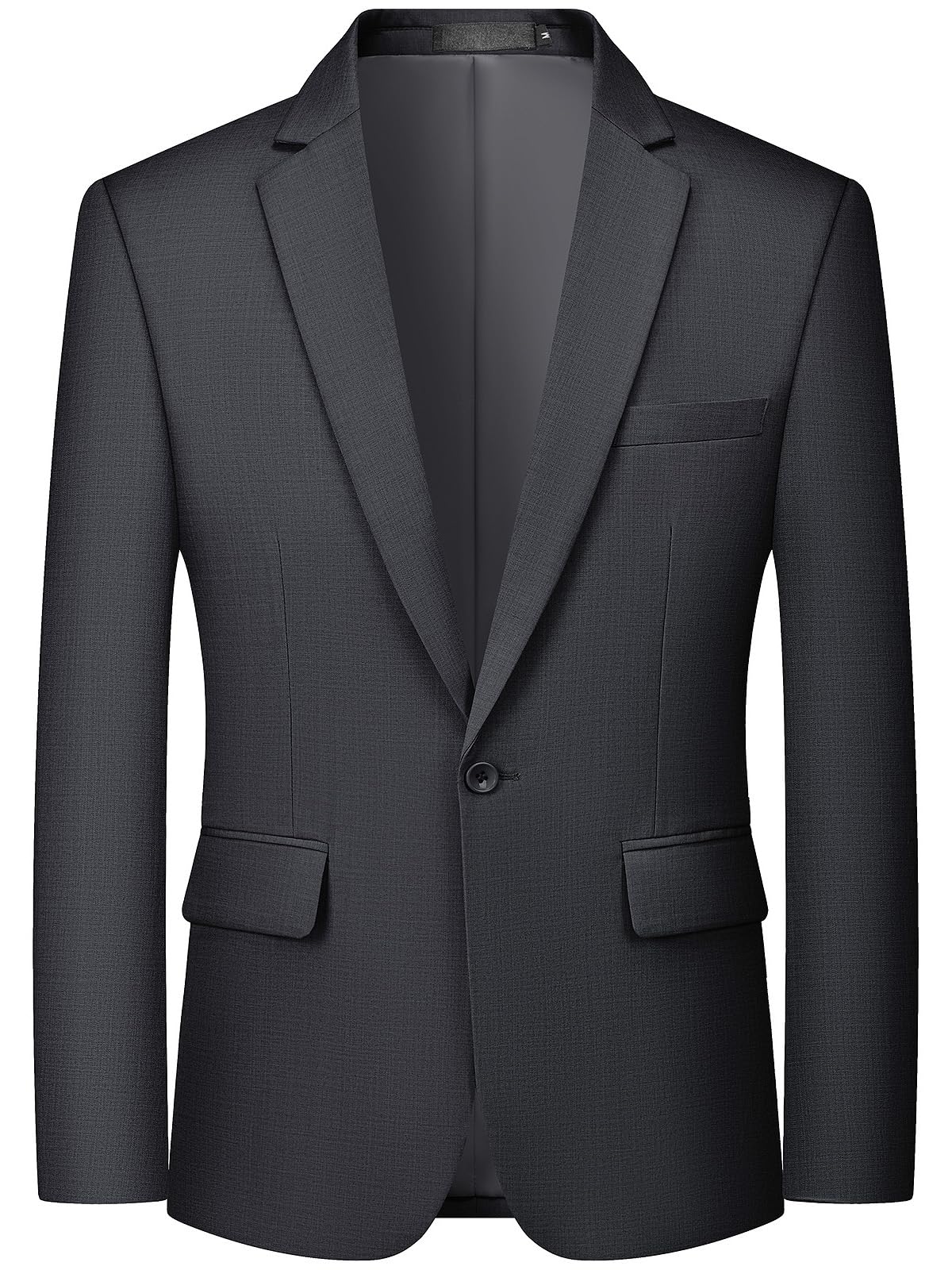 Męska marynarka sportowa, biznesowa, casualowa, z 1 guzikiem, lekka, czarna, slim fit, nowoczesna marynarka