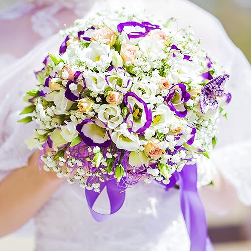 Miniatura 5 de LIUYAXI Cinta de satén púrpura de doble cara, 38 pulgadas x 100 yardas, cintas perfectas para envolver regalos, lazos, ramos, decoración de boda,