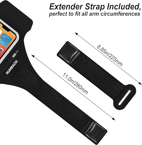 Miniatura 7 de RUNBACH Brazalete deportivo para Google Pixel 77a7 Pro66a6 Pro55a44a4XL3a3 XL, resistente al agua con ranura para Pixel Buds y llave de coche (negro)