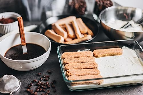 Miniatura 4 de Marini Savoiardi Lady Dedos para galletas italianas de tiramisú, 7 onzas (paquete de 2) con pinzas de cocina de bambú IntFeast