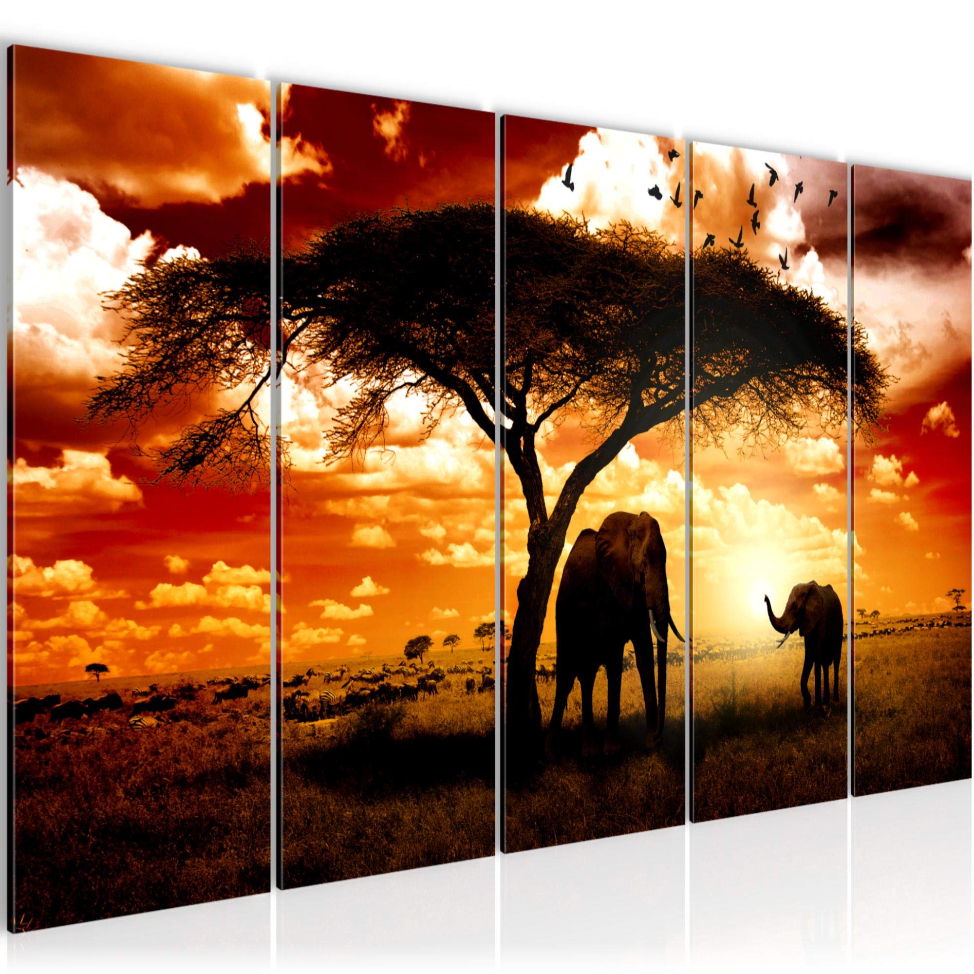 Toile intissée Afrique pour habiller un grand mur de salon vide