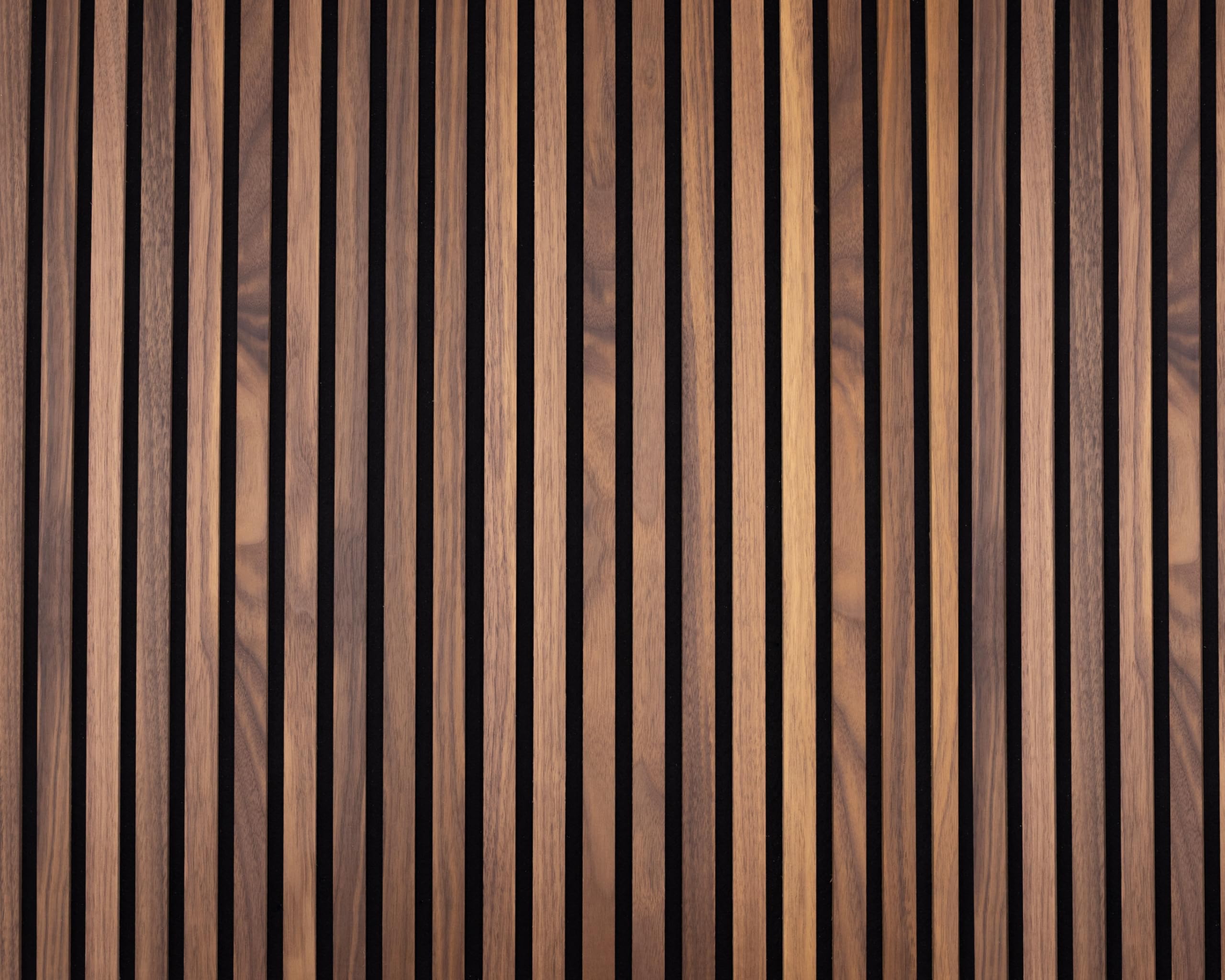 wodewa Akustikpaneel Trend Nussbaum Geölt 120cm | Vollholz Wandverkleidung Durchgehende Lamellen | Schallabsorption Wand & Decke | 9mm flach | Echtholz Akustikplatte | Made in Germany