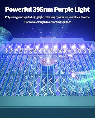 Miniatura 7 de AICase Exterminador eléctrico de 2500 V con gancho y atractor, exterminador de mosquitos recargable de 1200 mAH para interiores y exteriores,