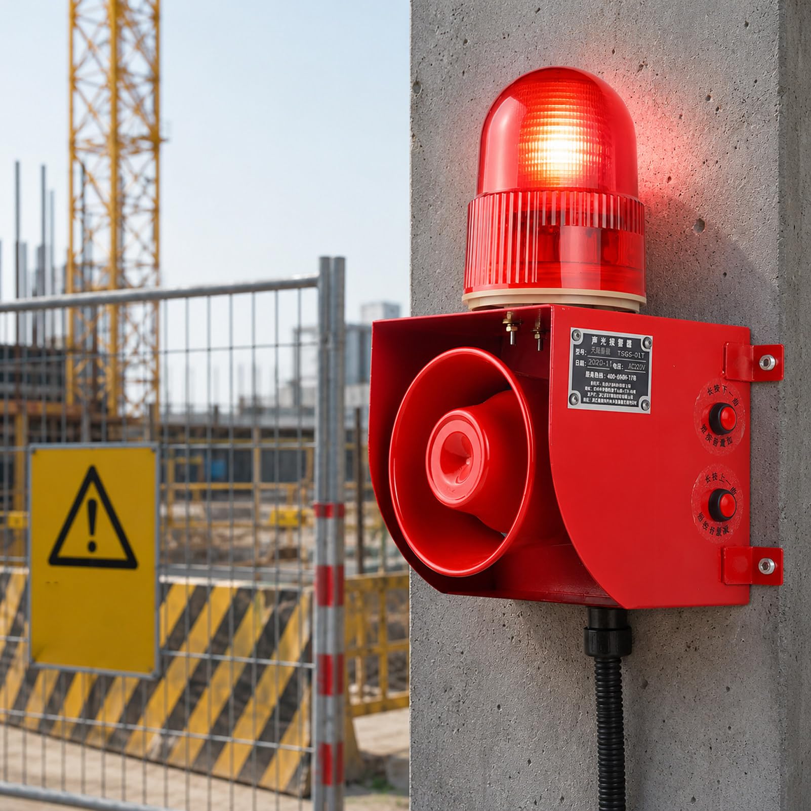 Sirena Industrial de Contacto seco 01TK DC12V-01W | Admite entradas de contacto seco NA/NC. Totalmente compatible con sistemas de control PLC y equipos de automatización.