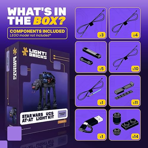 Miniatura 5 de Kit de luces LED compatible con Lego Star Wars UCS at-at 75313 - Juego de iluminación para el modelo Lego 75313 (modelo no incluido)