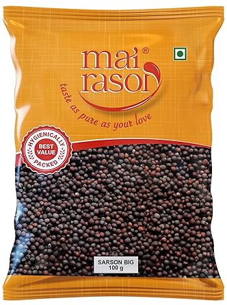 MAI RASOI Mustard Seeds/Sarson/Rai Black Big 100 grams - image, photos
