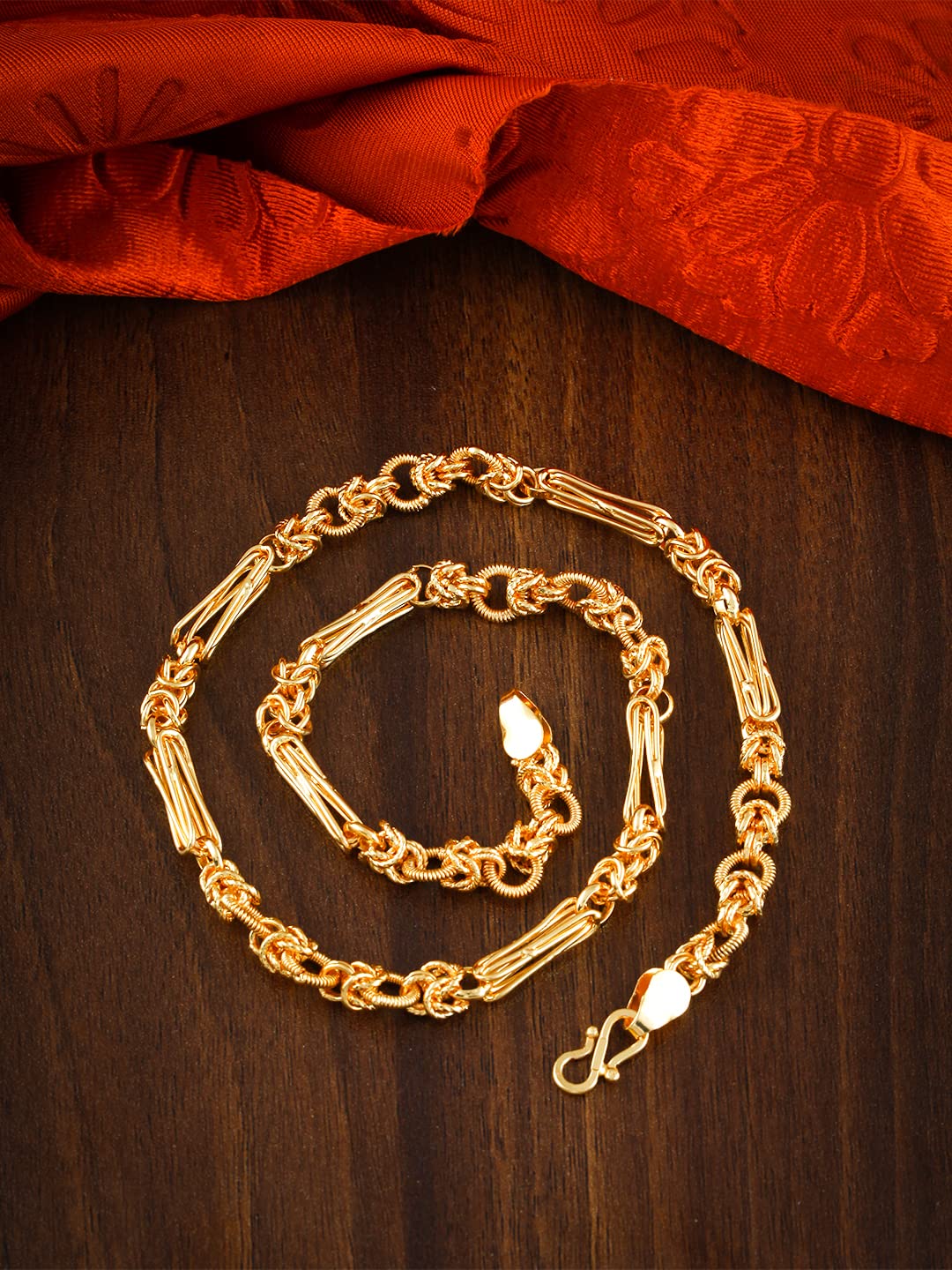 Stylish Golden 1 Gram Stainless Steel Neck Chain for Husband