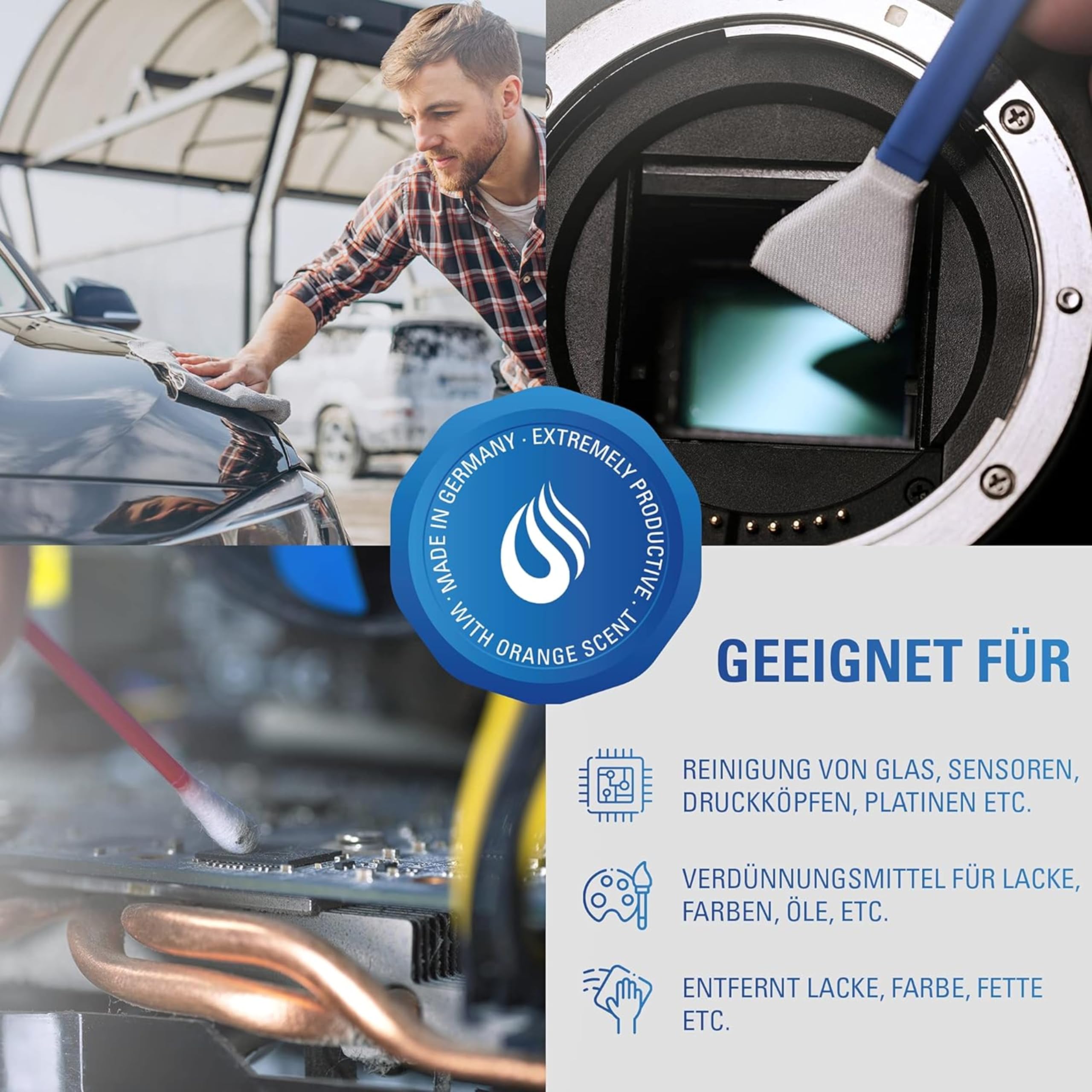 Maxxi Clean | 12x 750 ml reines Isopropanol (99,9%) Reinigungsalkohol | Fettlöser & Lösungsmittel | rückstandsfrei anwendbar zur Reinigung von elekt. Bauteilen, Schallplatten, Druckköpfen und mehr