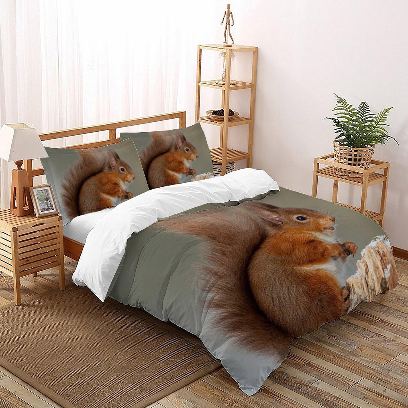 Housse de couette écureuil 3D pour transformer la chambre d'un garçon amateur d'animaux